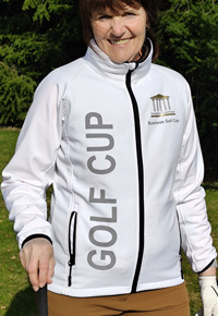 Bedruckte Softshelljacke für dwen Business Golf Cup