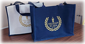 Bedruckte Jutetasche zum Vereinjubiläum